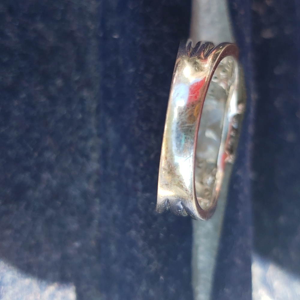 STERLING SILVER CZ RING SZ8 - Picture 5 of 6